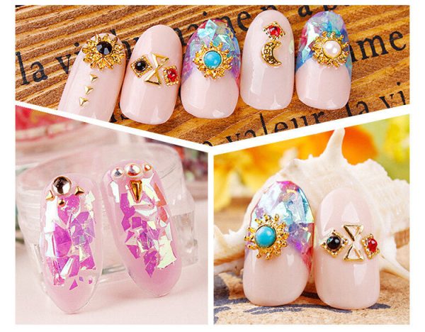 Iridescent Glitter Confetti   Small Shell Color Flakes   Irregular Translucent Confetti (AB Yellow) Nail Decoration Embellishment SPK119 Online now - Image 2