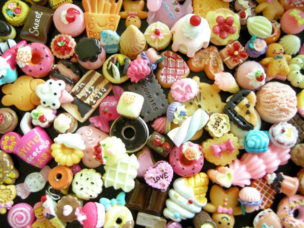 Sweets Deco Kawaii Cabochon Mix Assorted Decoden Miniature Sweets Cabochon Set Polymer Clay Cellphone Deco (100pcs BY RANDOM) MX-SW100 Online - Image 2